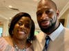 Yvette Wooten, Director of Permanency Services for Boys & Girls Village with speaker Michael Howard