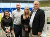 Sikorsky, a Lockheed-Martin Company sponsored STEAMFest at HCC. Left to right, Sikorsky employees Marina Argueta, Michael Stein and Steve Mayo with HCCF Executive Director Kristy Jelenik (center).