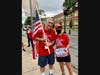 HFTB Executive Director and CEO Vince Santilli with Office Manager Linda McDonough, who participated in the walk in honor of Staff Sgt. Douglas Willumsen, USAF