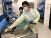 Sterile Processing Technician students learn hands-on skills at HCC’s state-of-the-art sterilization simulation lab.