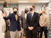 Left to right: Instructor of Manufacturing Technology Adam Scobie, Dwayne Smith, Ph.D., HCC Chief Executive Officer, Congressman Jim Himes.