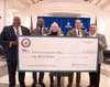 Dr. Dwayne Smith, Housatonic Community College CEO (left) stands with members of the Executive Advisory Council and Congressman Himes at a press conference to announce $1million in federal funding for the college’s Advanced Manufacturing Technology Center
