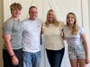 Whitney Cabinet Painting Owner Michael Putnam and his family.