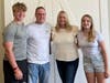 Whitney Cabinet Painting Owner Michael Putnam and his family.