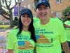 Alyssa Rae Taglia of WTNH Channel 8 stands with Homes for the Brave CEO and Executive Director, Vince Santilli.