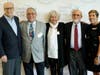 Left to right: Lawrence Cryer with honorees Stuart Madison, Rouja Brzozowksi, and Peter Ebstein and Stamford Senior Center Executive Director Christina Crain