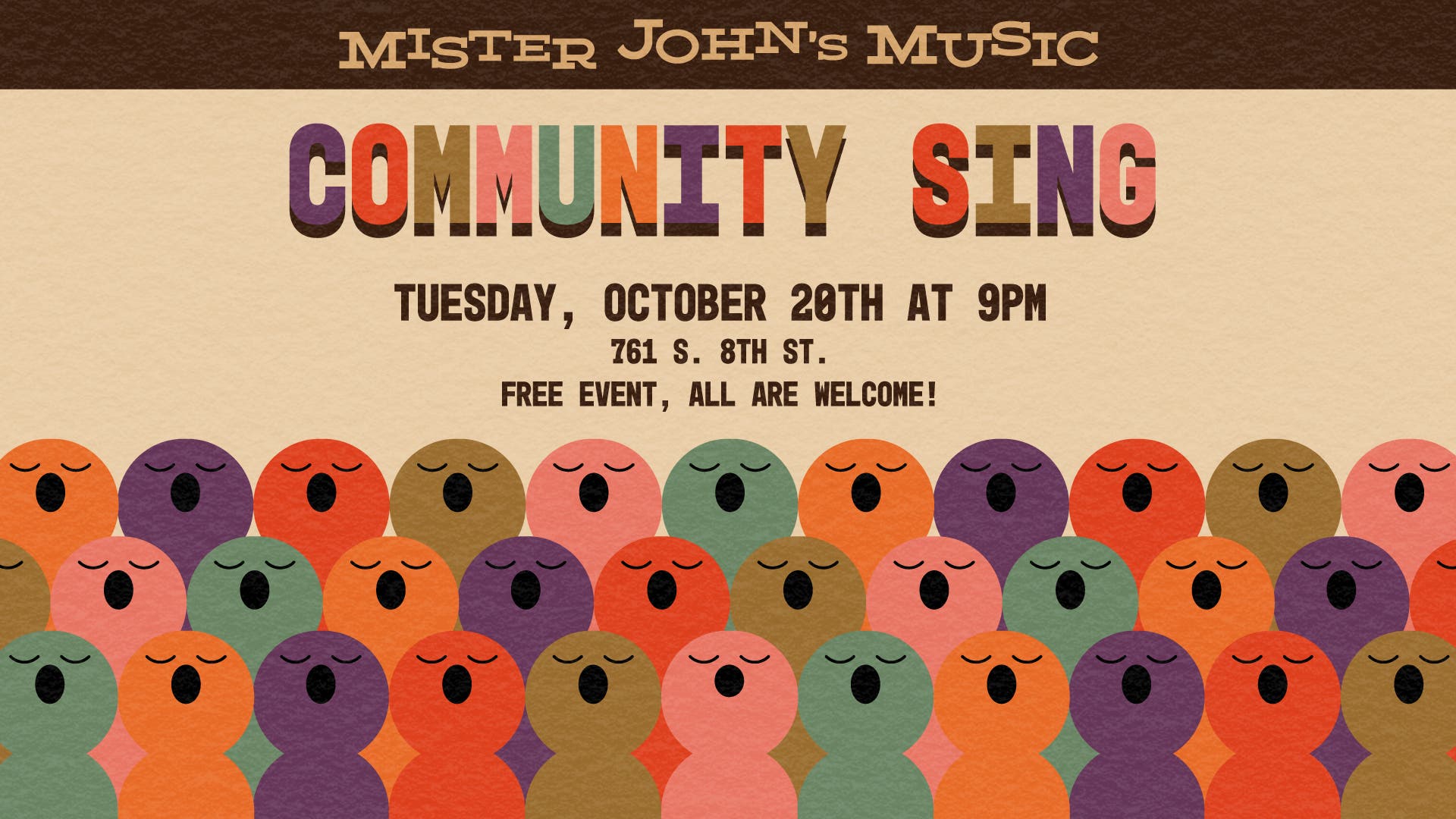Community Sing at Mister John 's Music
