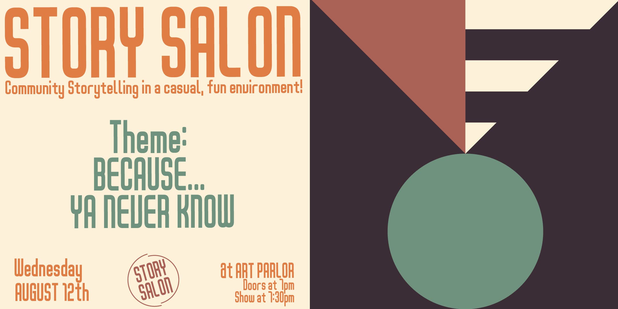 Story Salon - Because... Ya Never Know