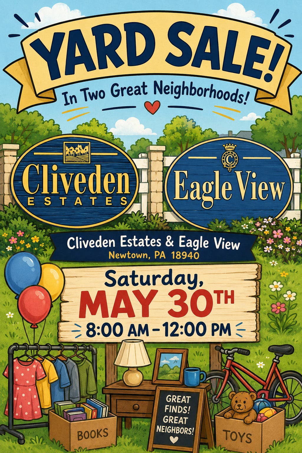 Cliveden Estates and Eagle View Neighborhoods Yard Sale
