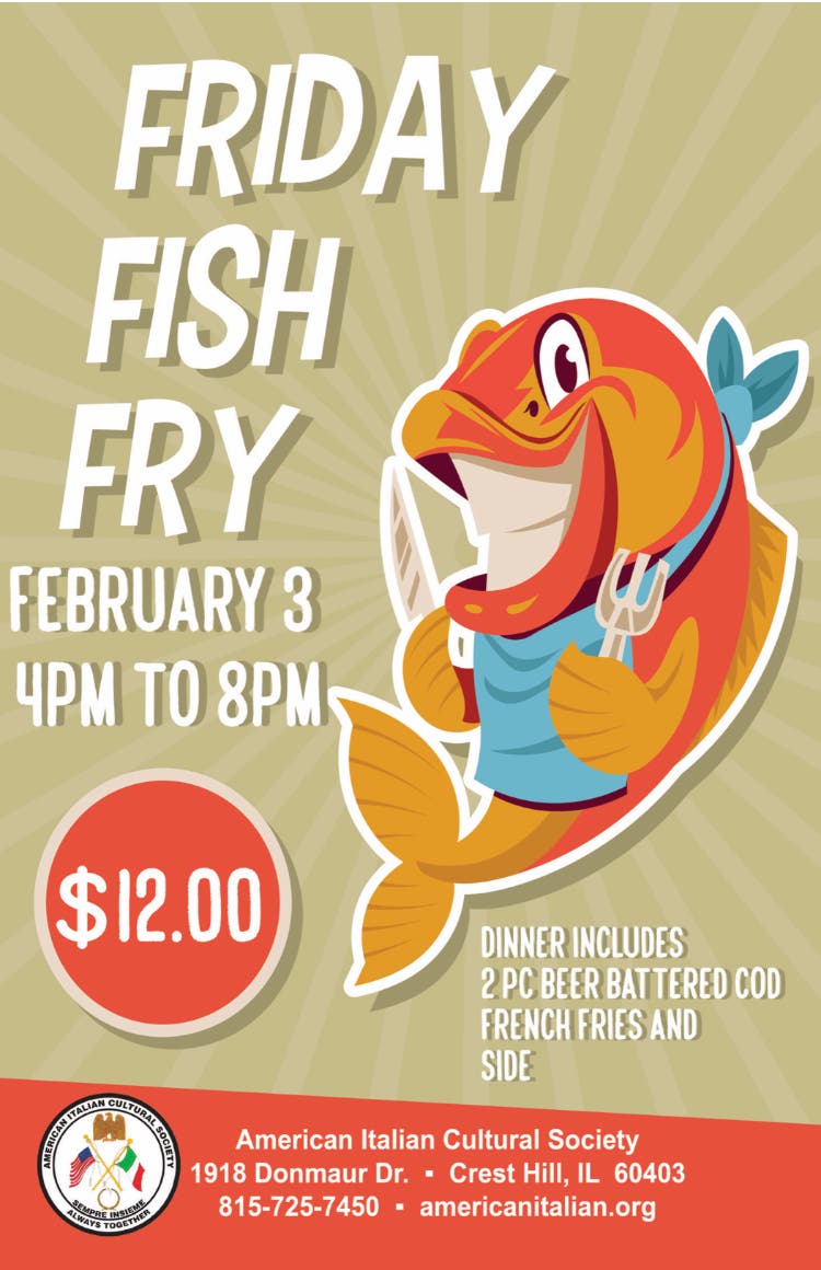 Feb 3 Monthly Fish Fry Joliet, IL Patch