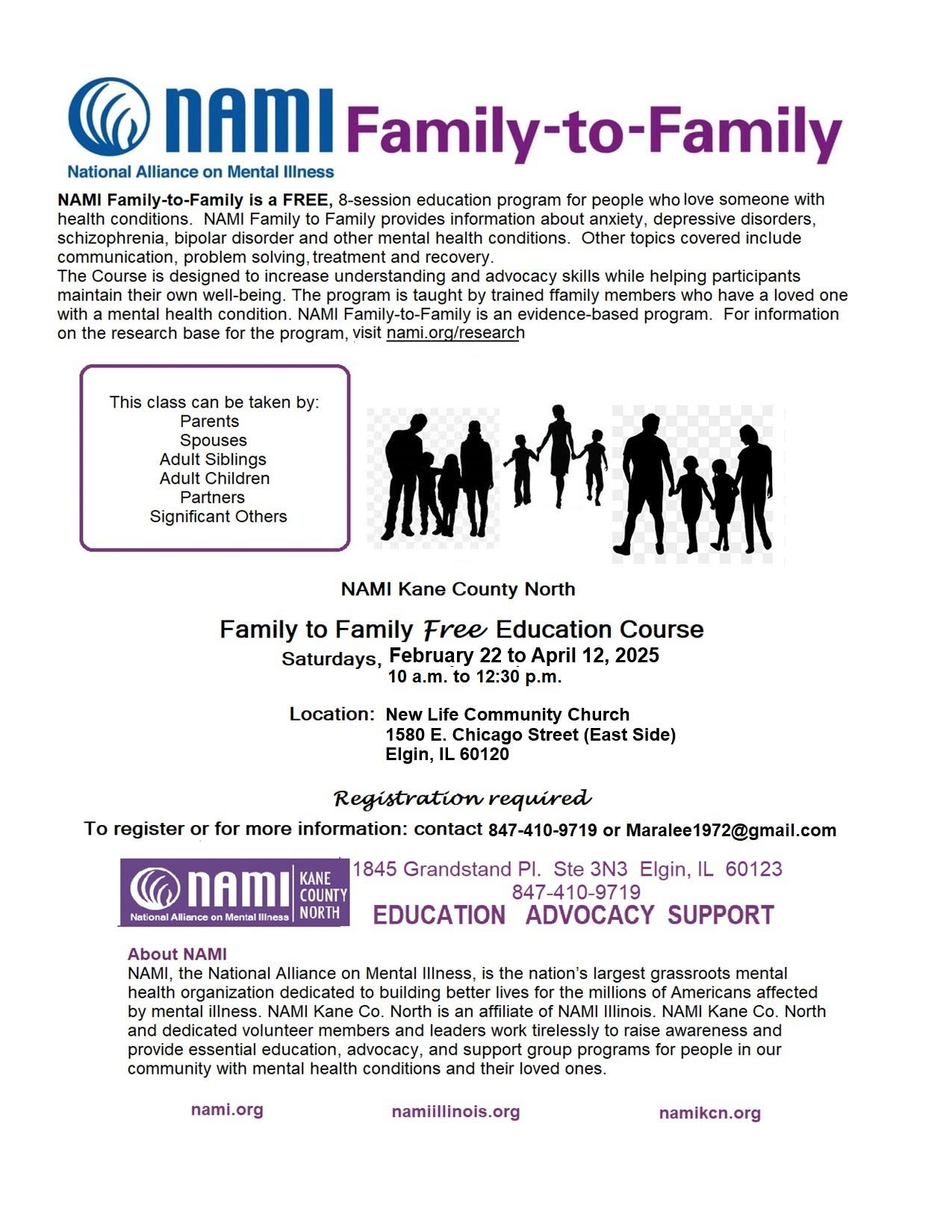 Feb 22 | NAMI Family-to-Family Mental Health Education Course | Elgin ...
