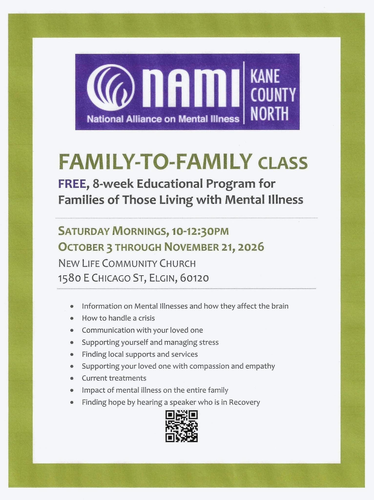 Free NAMI Family-to-Family Class