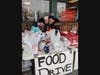 Volunteers from Christ Lutheran Church brave the cold to collect for HCS Family Services Food Pantry