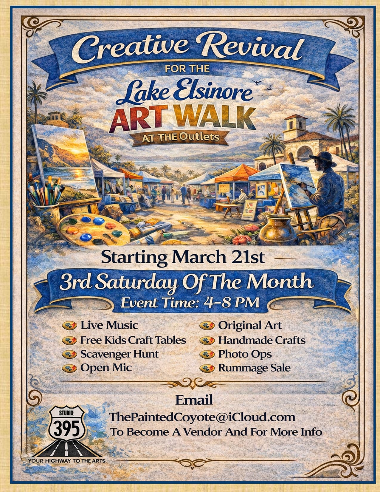 STUDIO 395 WANTS YOU at our CREATIVE REVIVAL ART WALK!