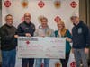 Left to Right: Patrick Sullivan, Lt. Jeff Pinckney, Lt. Robert (Bob) Smith, Rebecca M Santoli, Matt Stiebe.
The Fairfield Fire Fighters Charitable Donation presents check to the Tommy Fund for Childhood Cancer. 