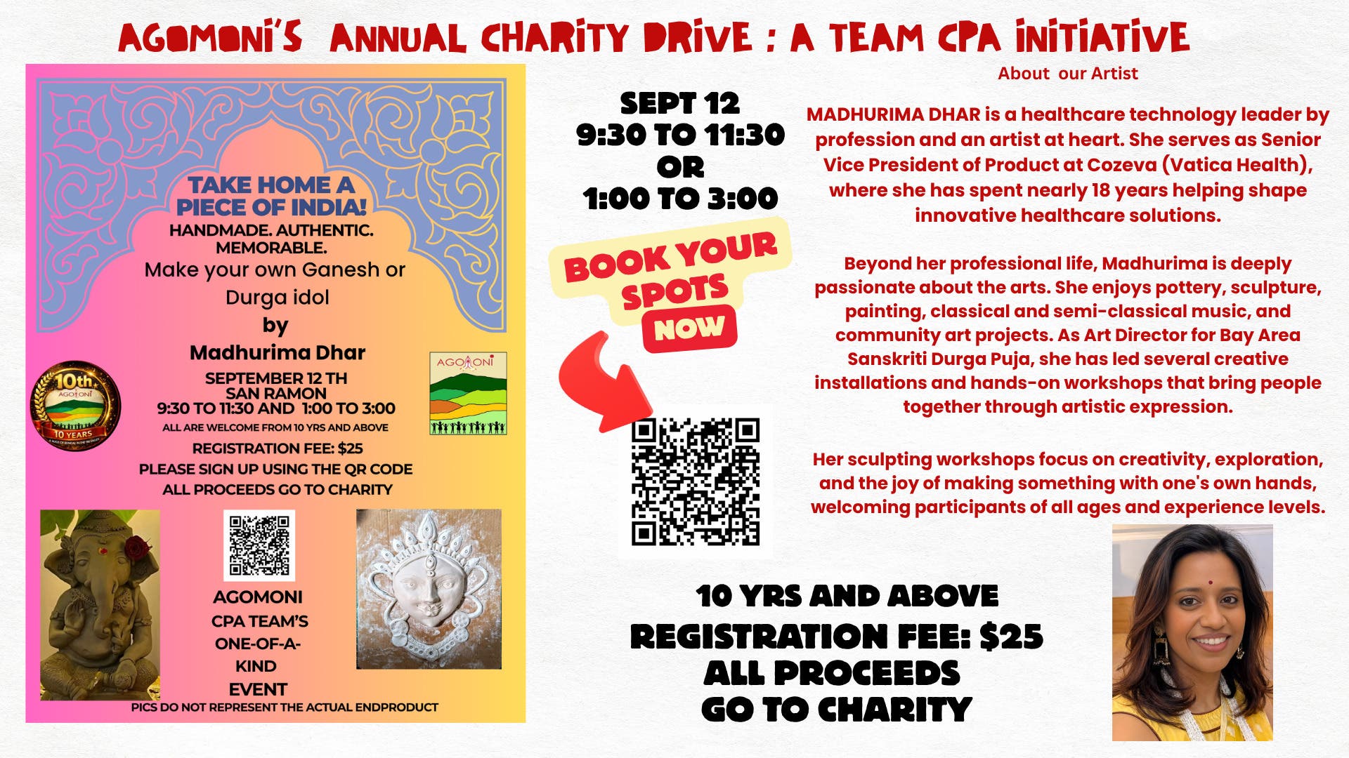 Craft for Charity : Ganesh or Durga idol making workshop
