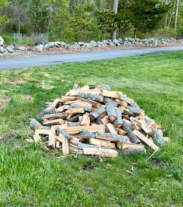 One cord of split unseasoned firewood