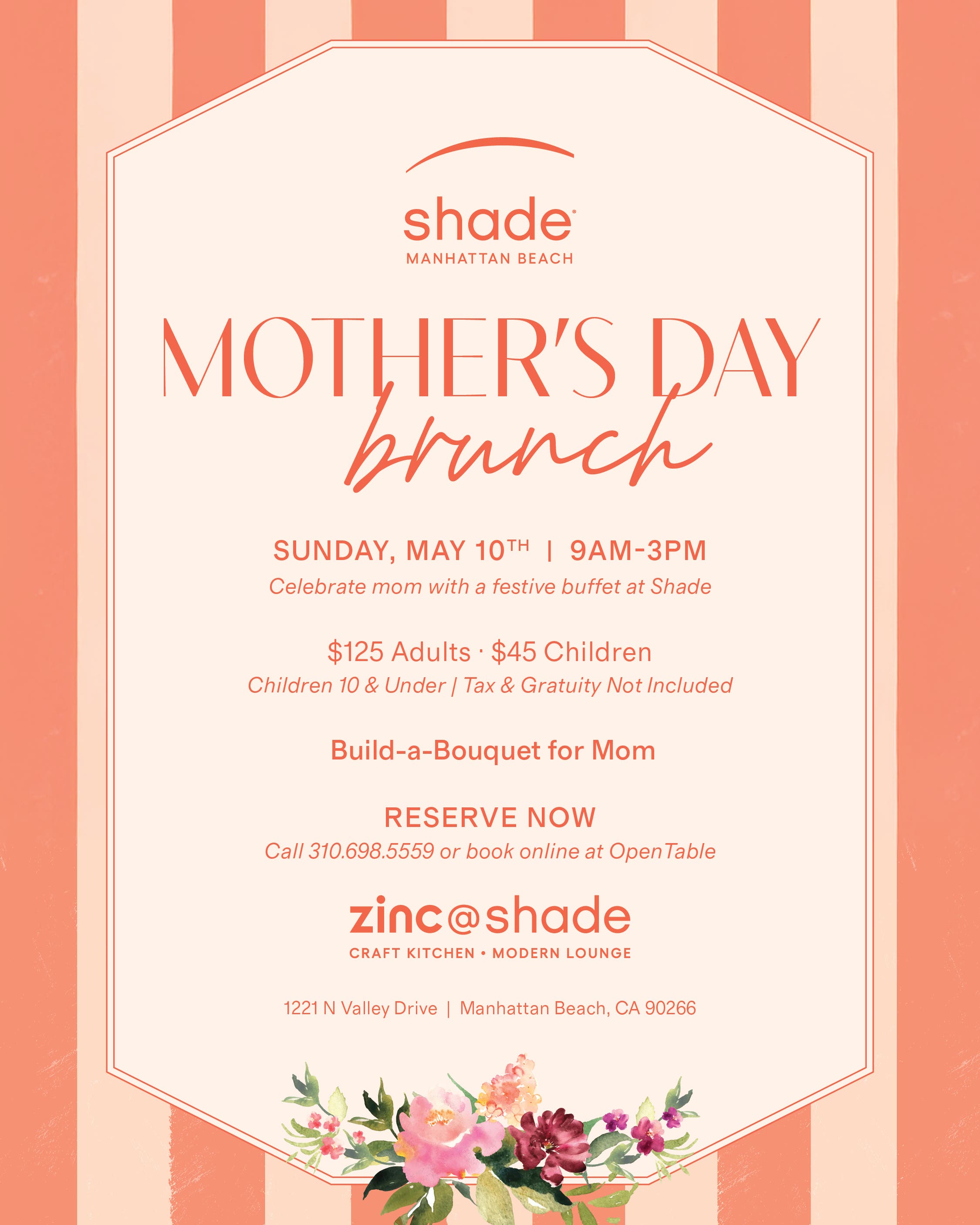 Shade Hotel Mother's Day Brunch