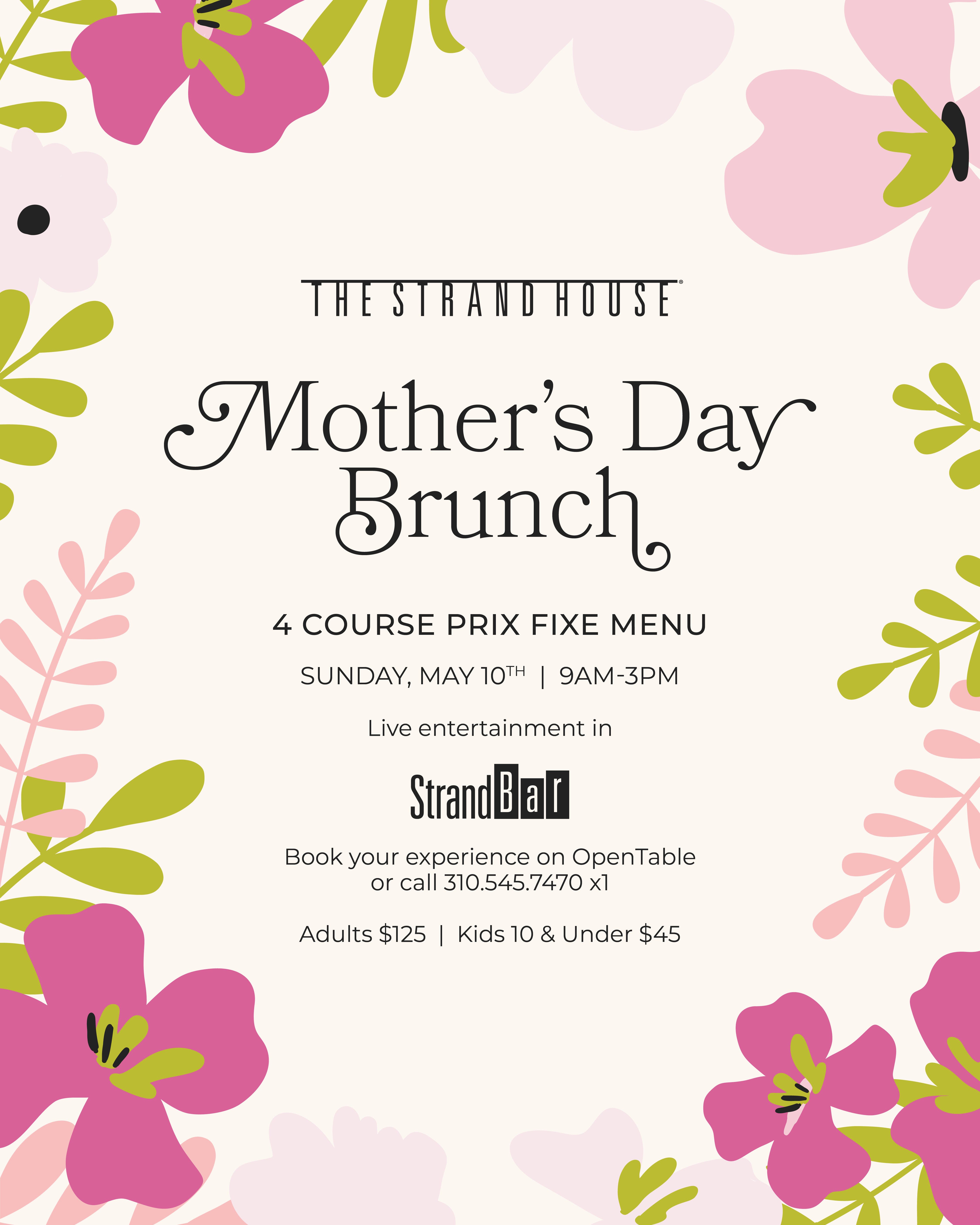 The Strand House Mother's Day Brunch