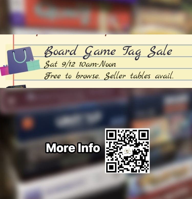 Board Game Tag Sale