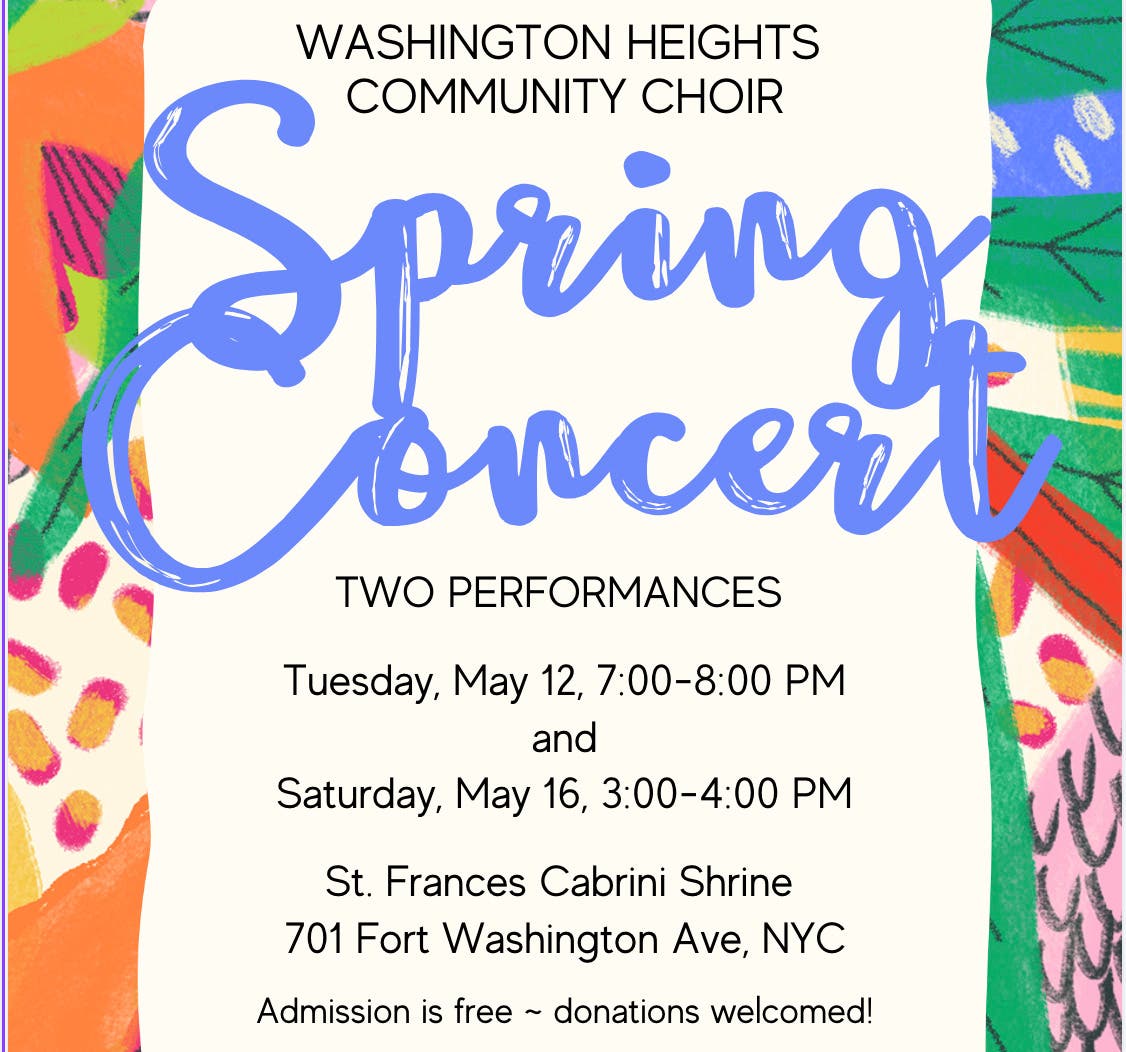 Washington Heigths Community Choir Spring Concert