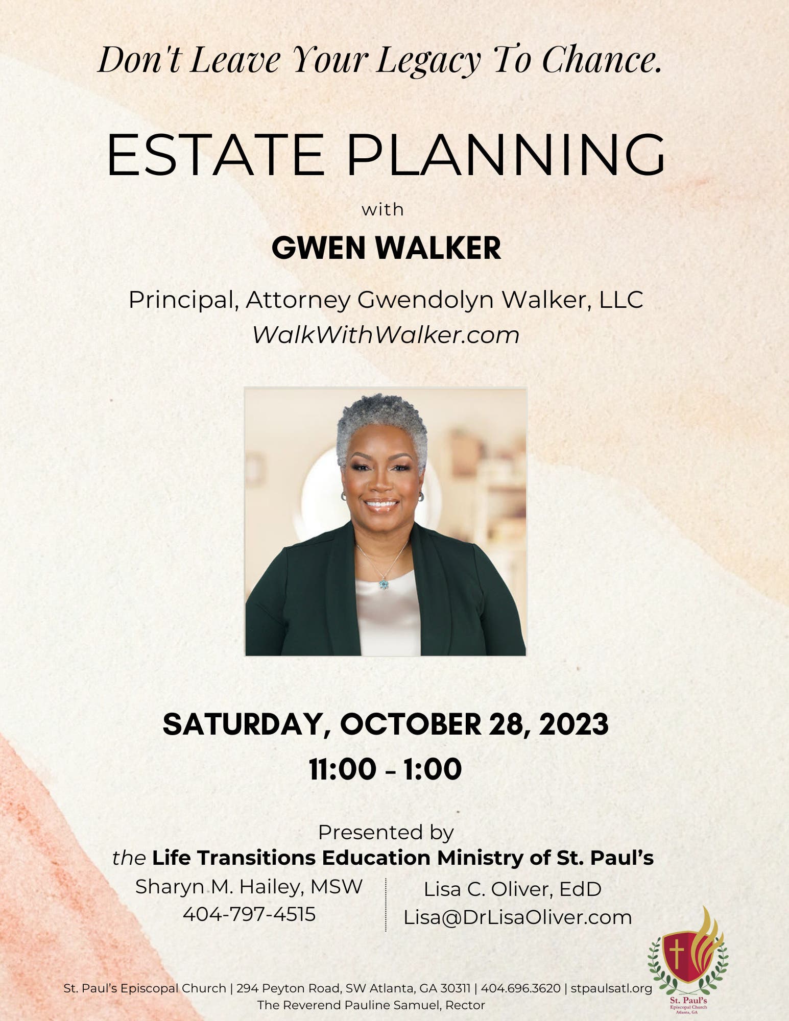 Oct 28 | ESTATE PLANNING | Don't Leave Your Legacy to Chance. | Cascade, GA  Patch