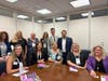 Scottsdale REALTORS® with Ruben Gallego. (L to R) Back row: Polly Blackwell, Allison Cahill, Peggy Neely, Beth Steele, Mauricio Lacerda, Senator Ruben Gallego.
Front row: Melanie White, Tara Riley, Rebecca Grossman, Lori Schneider, Suzanne Brown.