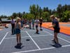 The court is designed for a range of activities, including basketball, volleyball, badminton, street hockey, pickleball, four square and hopscotch.