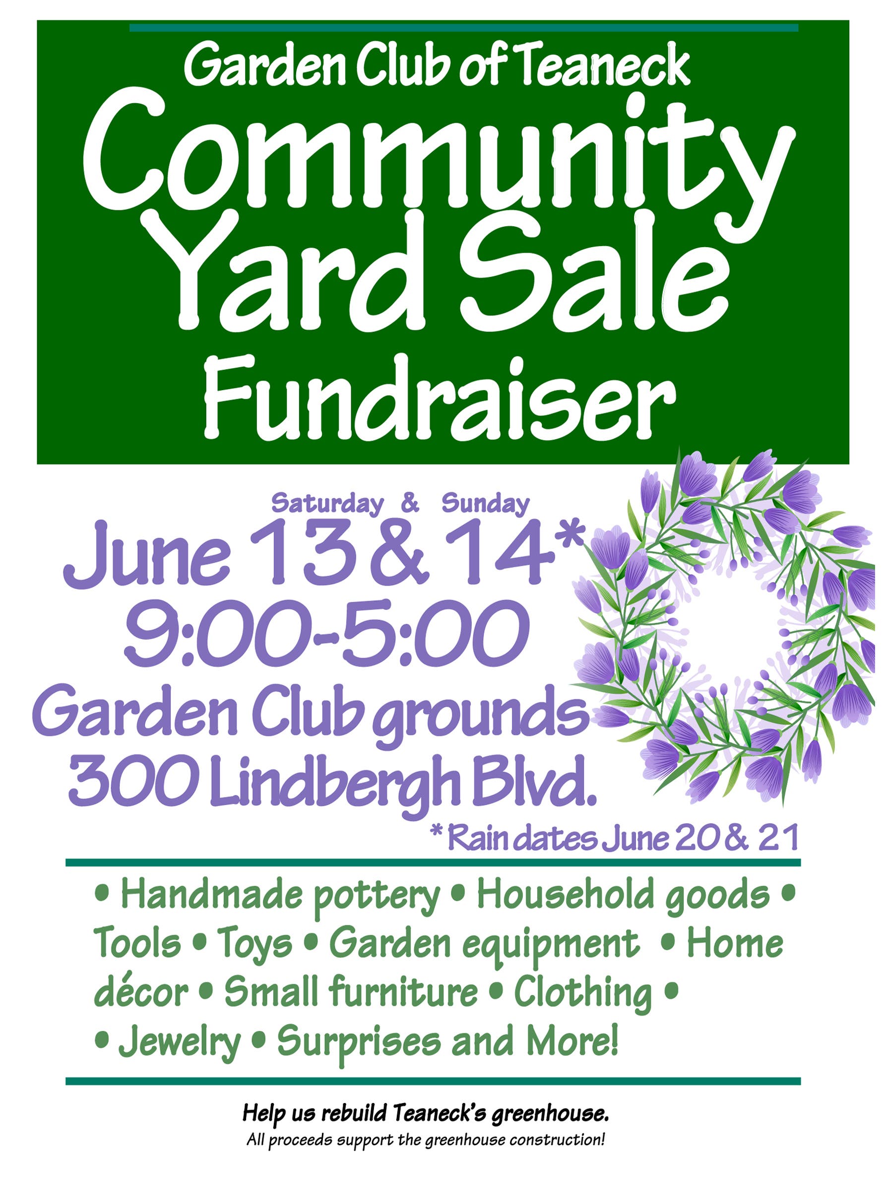 Garden Club Fundraising garage sale