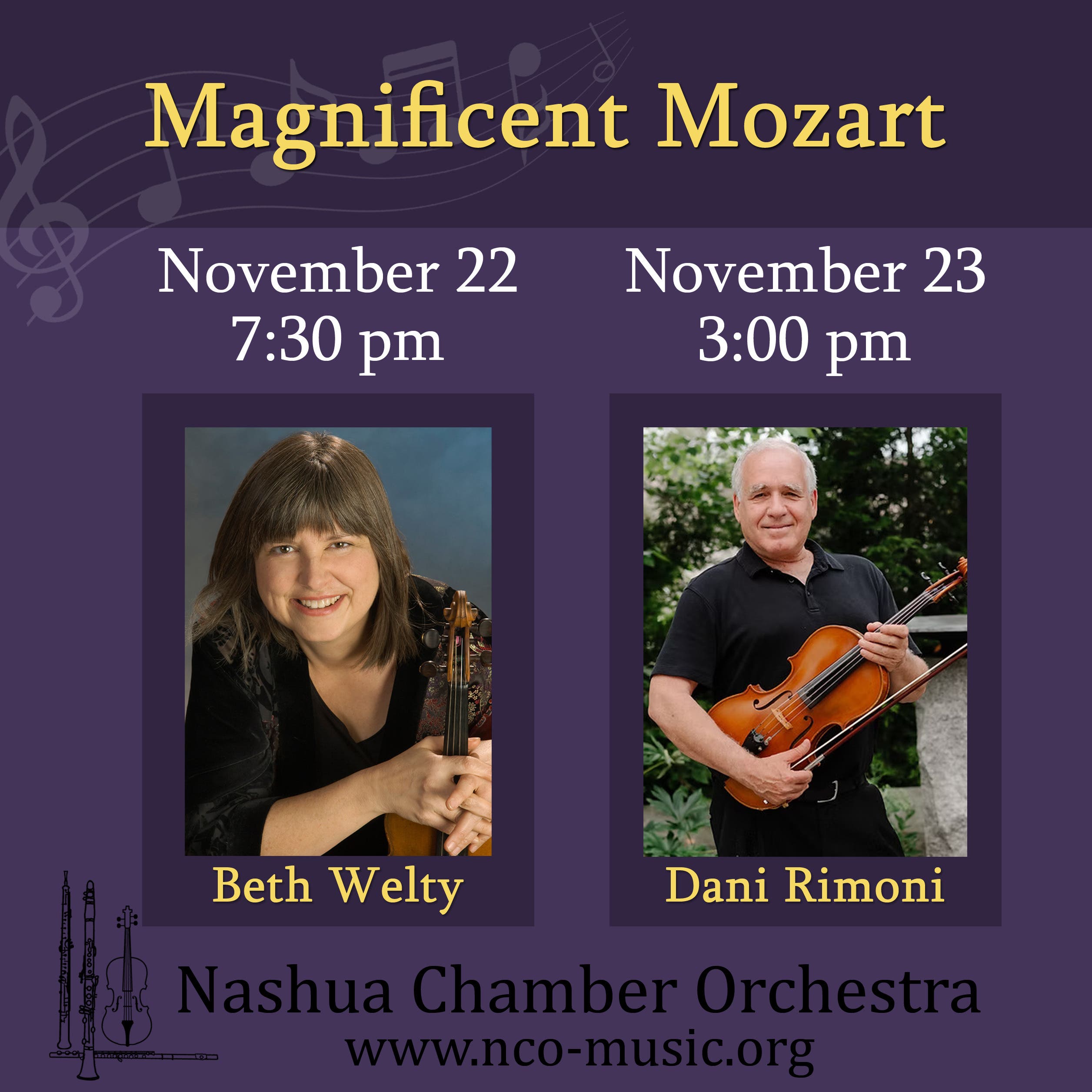 Nashua Chamber Orchestra Fall Concert - Magnificent Mozart