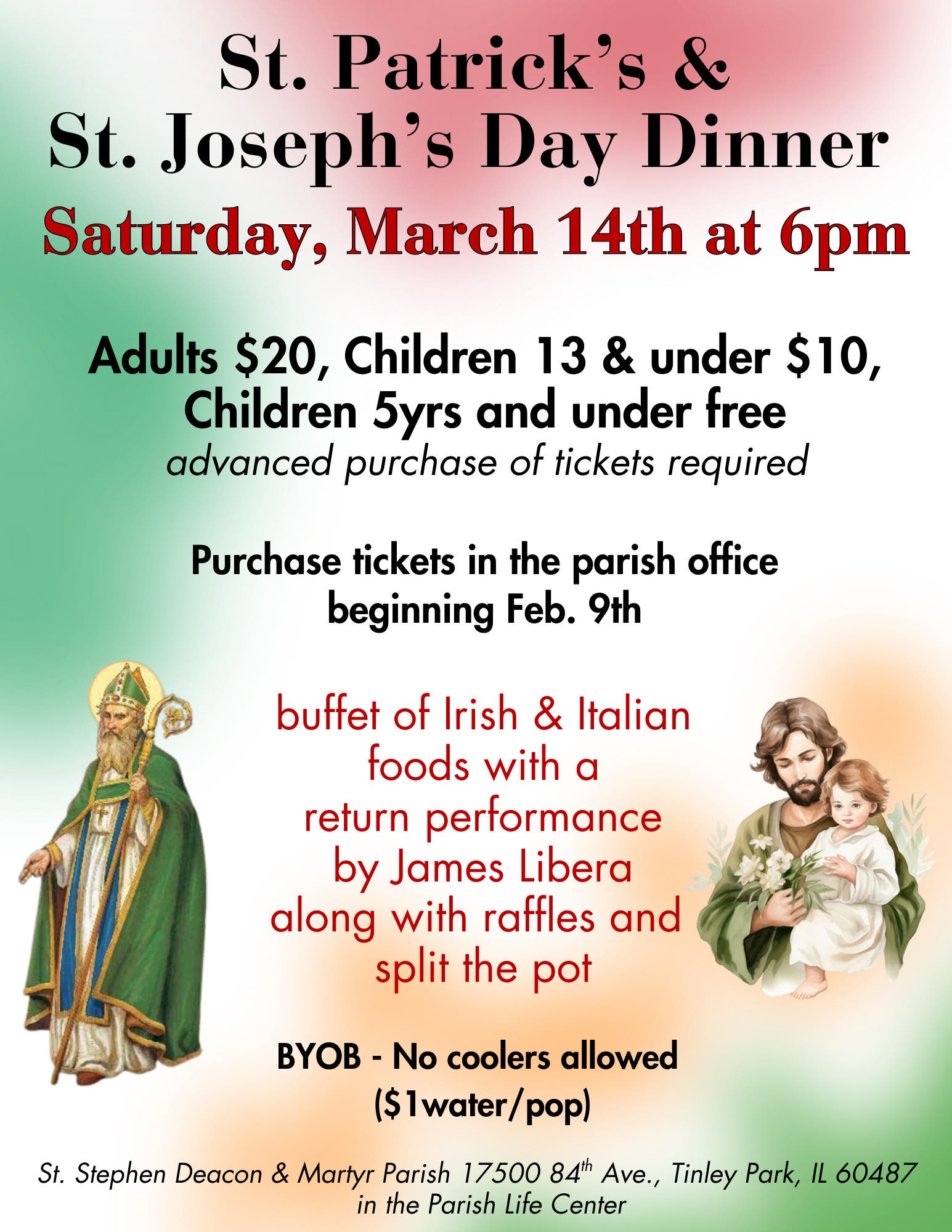 St Patrick St Joseph Dinner