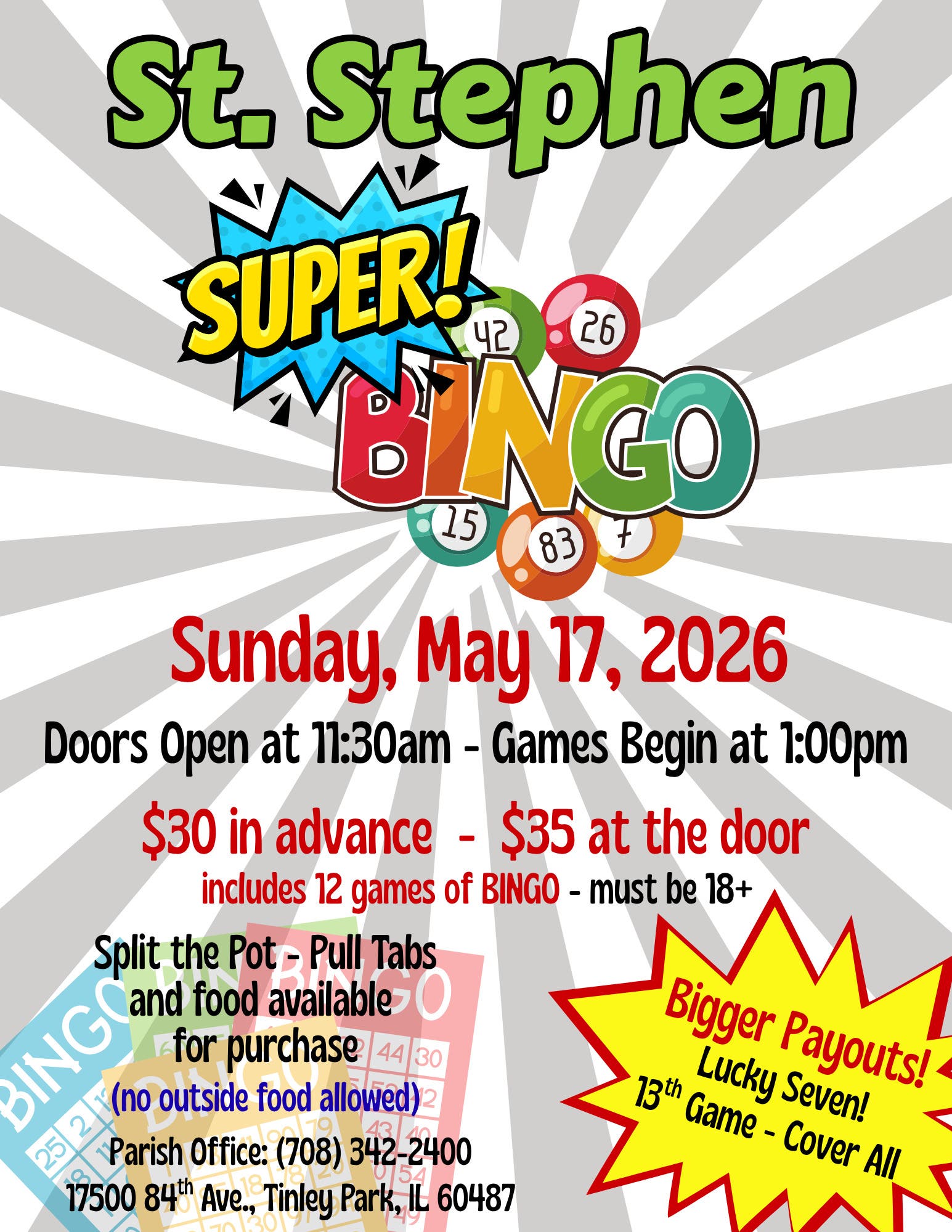 St Stephen Deacon Martyr Super Bingo