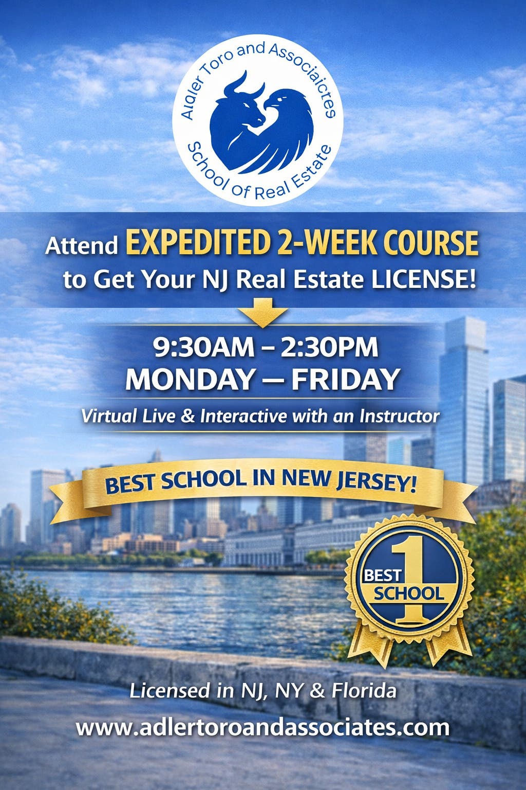 NJ Real estate course online virtual Interactive