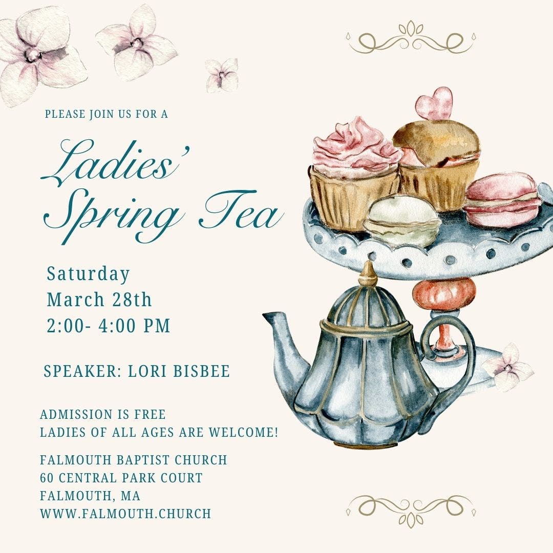 Mar 28 | Ladies' Spring Tea | Falmouth, MA Patch