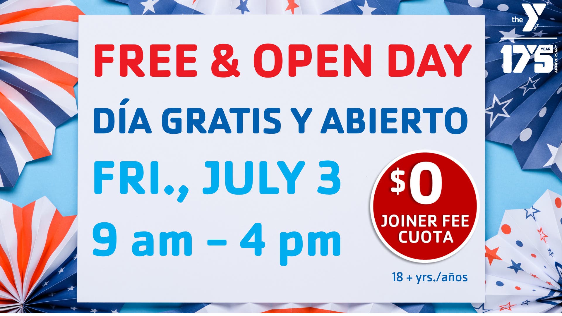 Free & Open Day at the Y