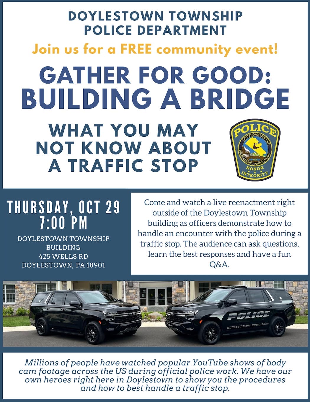 Gather For Good: Building A Bridge with local police