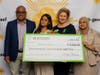 The Robin Trapani Memorial Scholarship recipient Fadya Rauf with her parents Sarah Zubaria and Mohammad Rauf, and Heather Hileman
