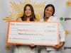 I am O.R.A.N.G.E. Scholarship sponsored by Fiserv, Inc. recipient Anneliese Hsiao with Angela Cheshier