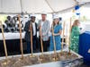 Pierre Monice, MBA, FACHE, President & CEO of Holy Cross Health; Steve Mehallis of The Harry T. Mangurian, Jr. Foundation; and Jennifer Hernandez, Director of Development & Strategic Philanthropy Operations