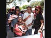 Little with his new pair of sneakers with his family