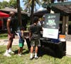 Big Brother with his Little at the hydration station presented by Pepsi