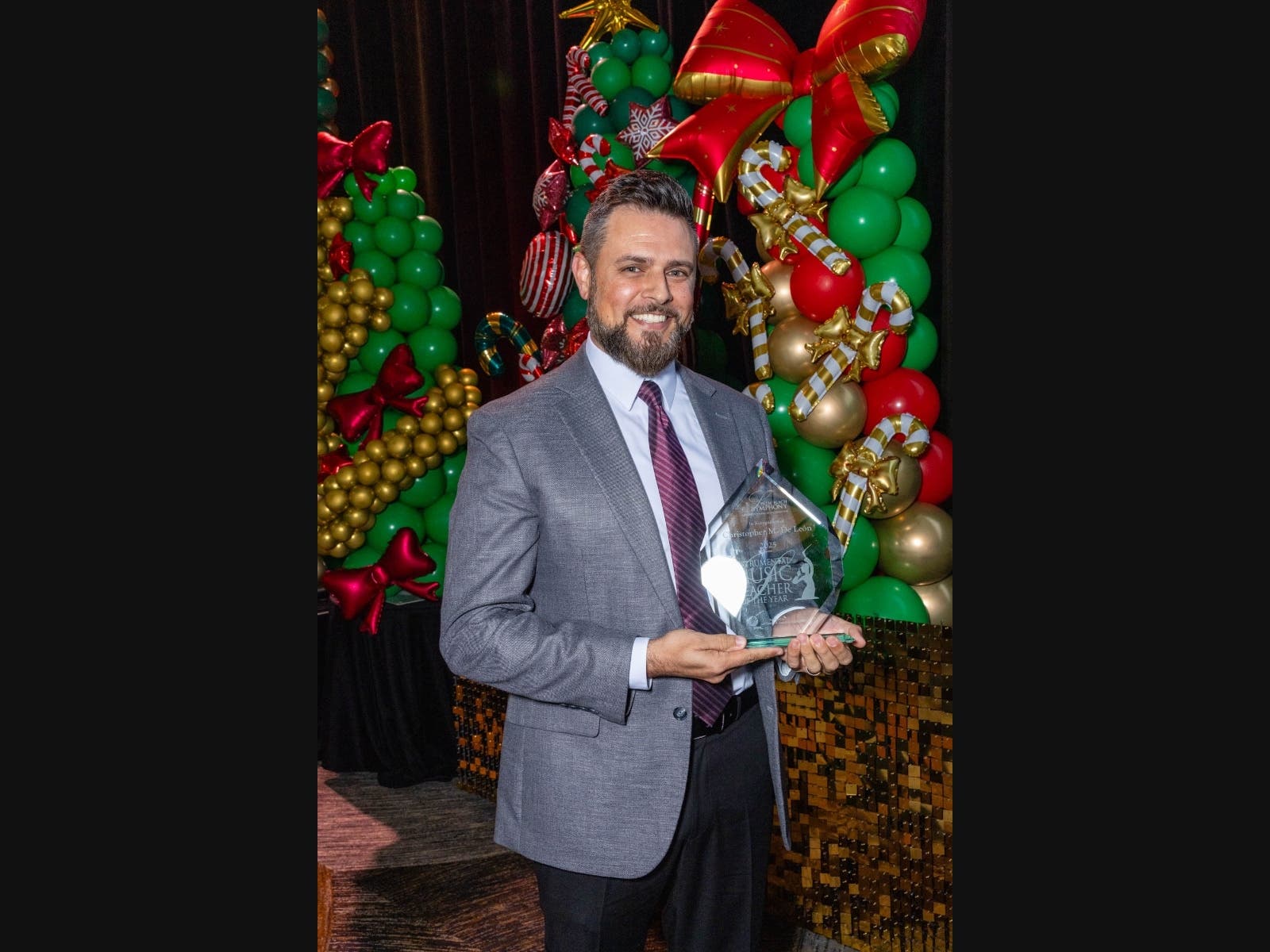 2025 Instrumental Teacher of the Year Award winner Christopher M. De Le&oacute;n, Director of Jazz Studies at Alexander W. Dreyfoos School of the Arts (Photo Credit: Capehart Photography)