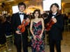 (left to right) 2026 Lisa Bruna B-Major Award winners Elias Cohen, Josefina Ezcurra and Michael Li at Palm Beach Symphony’s 24th Annual Gala A Standing Ovation at The Breakers Palm Beach 