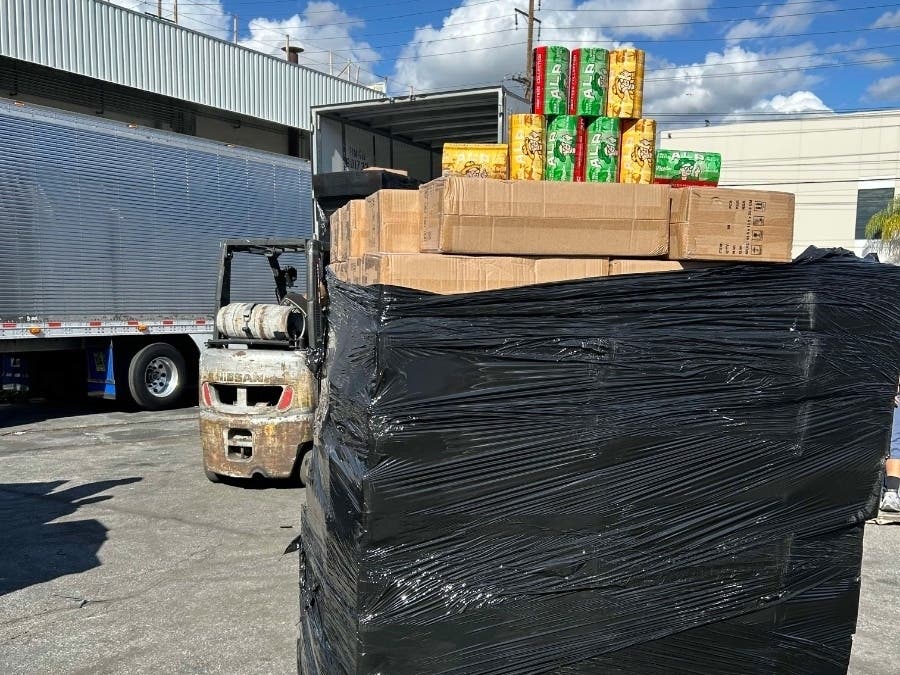 This photo shows some of the stolen cargo recovered, according to sheriff's officials.