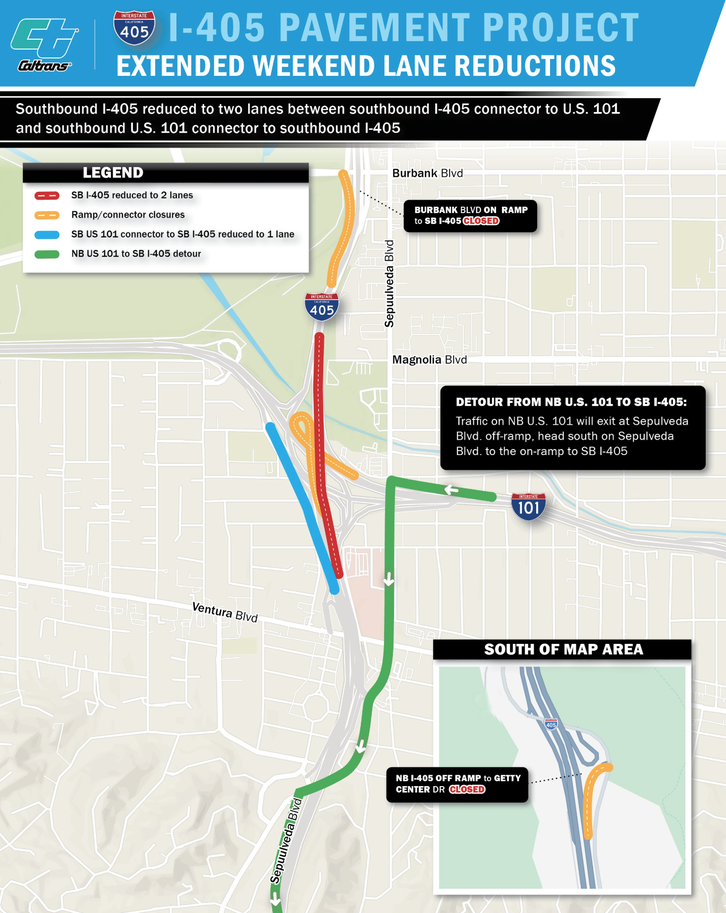 405 Freeway Closures To Snarl Traffic In LA Beginning Friday | Los ...