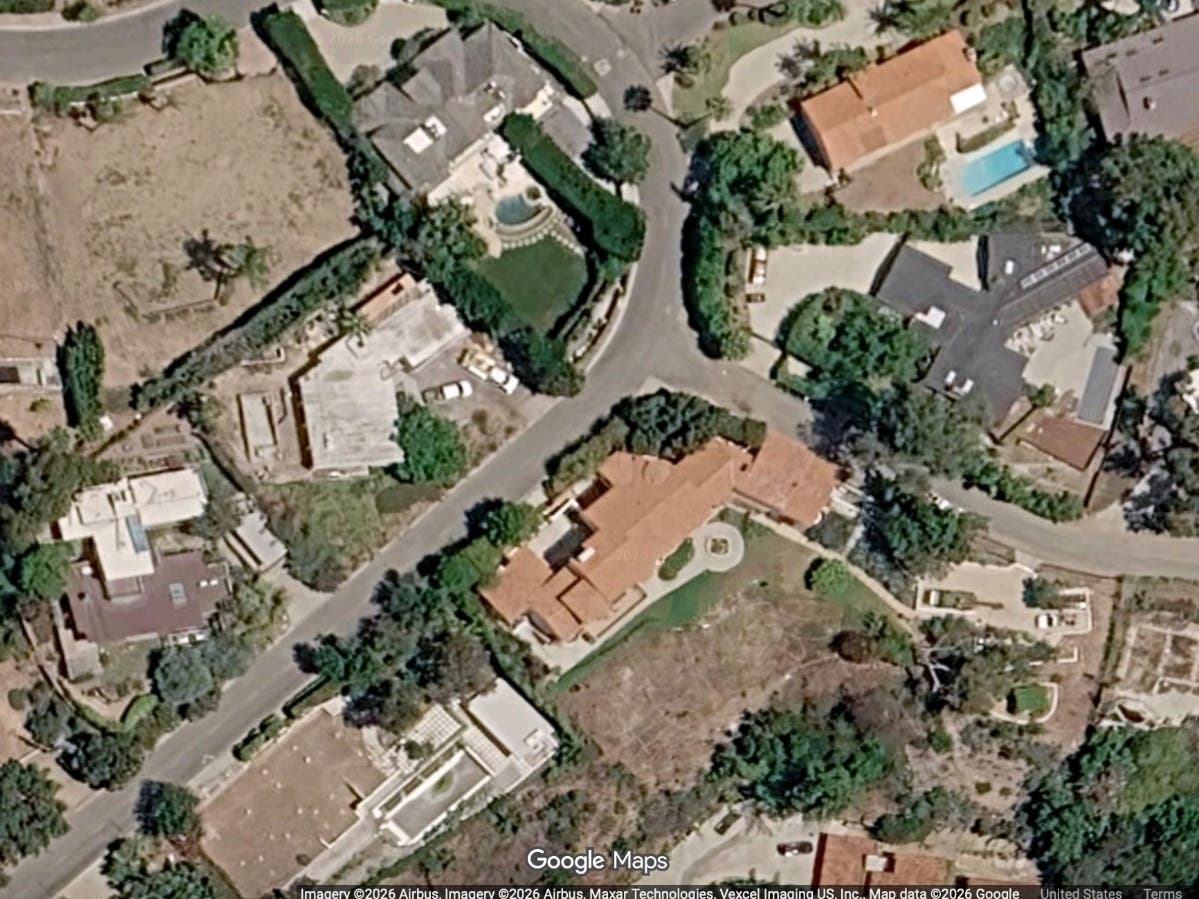 Villa Aurora, center, narrowly escaped destruction in the Palisades Fire.