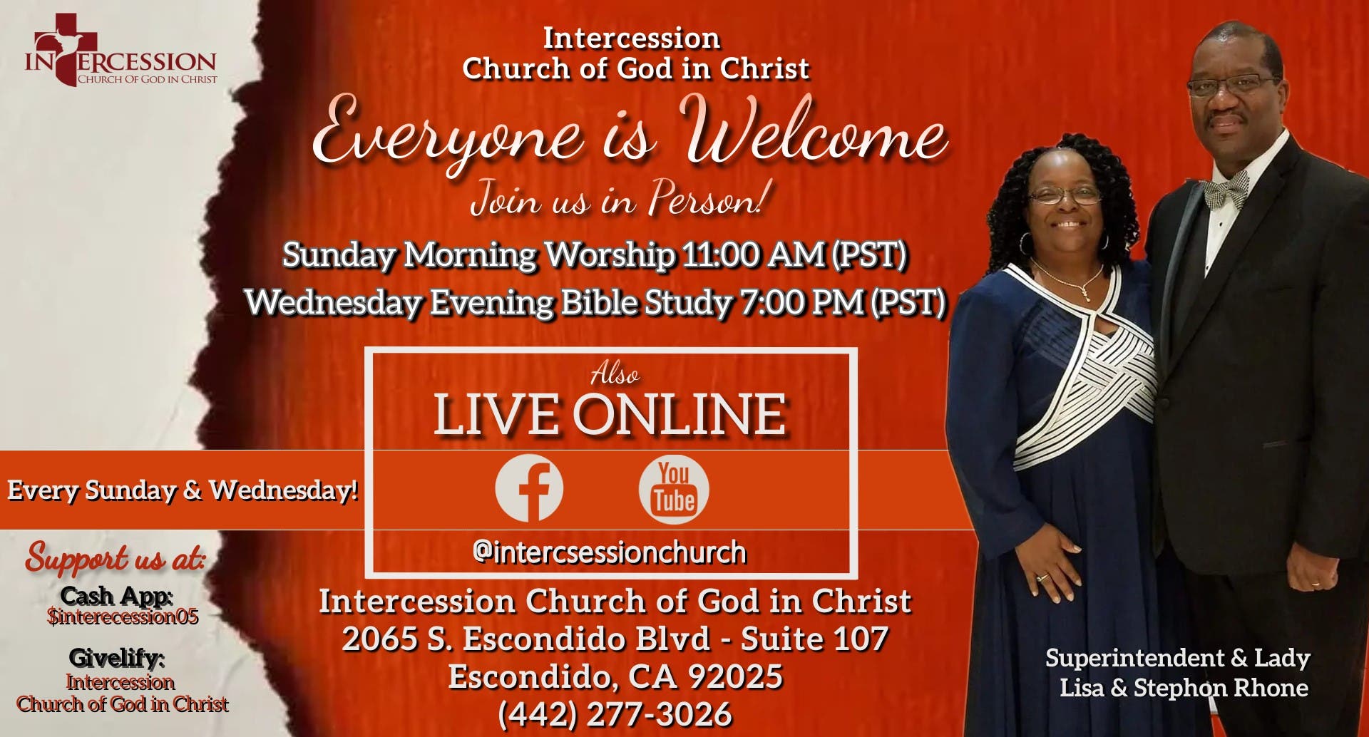 May 7 Intercession Church of God in Christ Weekly Service!﻿ Oceanside, CA Patch