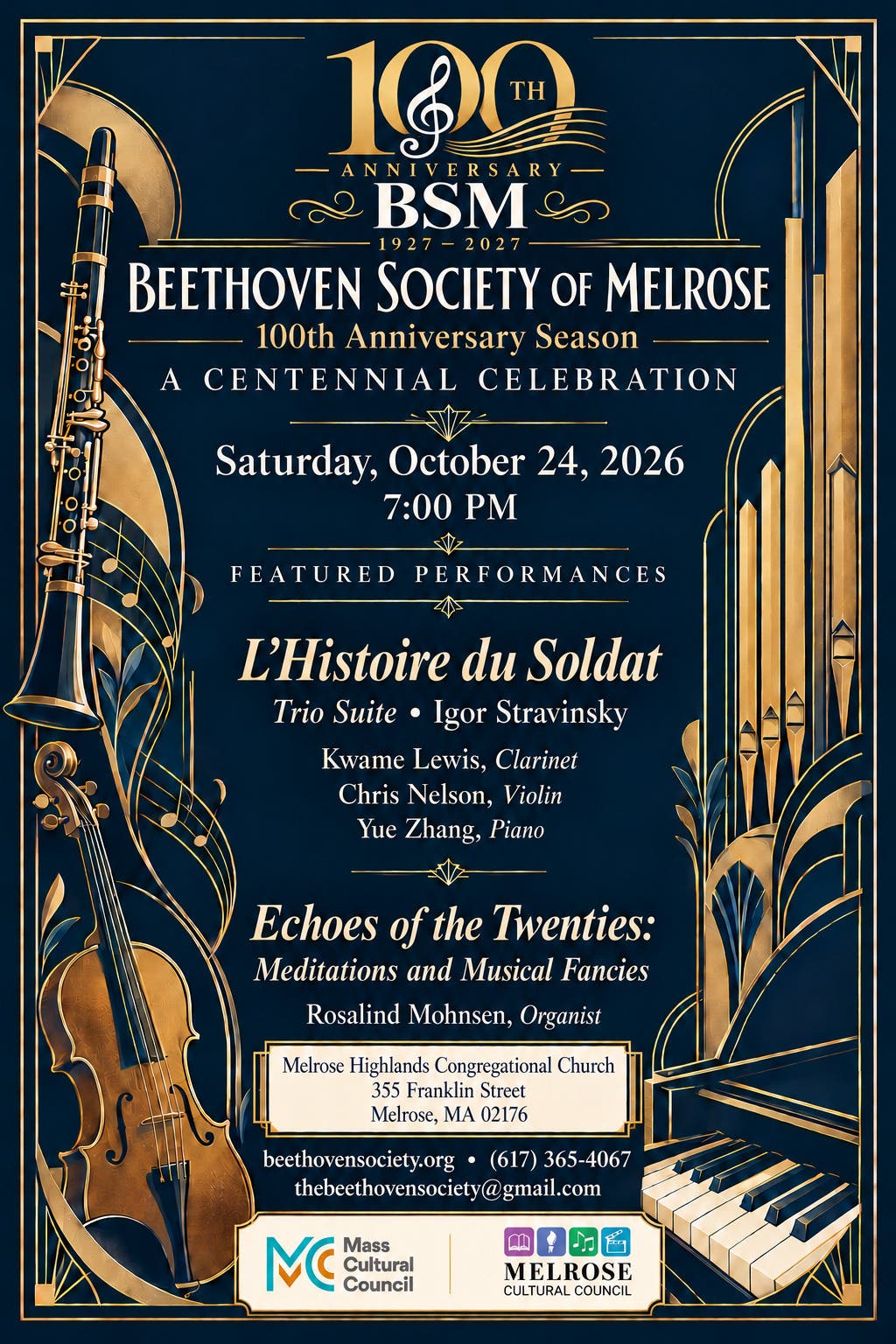 Rhythms & Reveries: A Centennial Celebration Stravinsky’s L’Histoire du Soldat & Echoes of the 20's