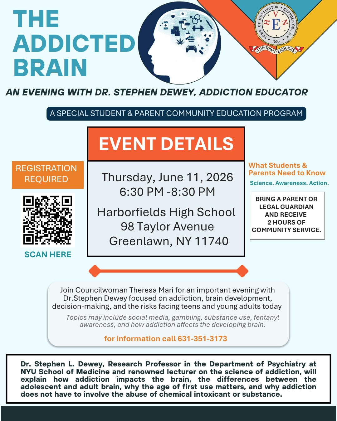 The Addicted Brain: An Evening With Dr. Stephen Dewey