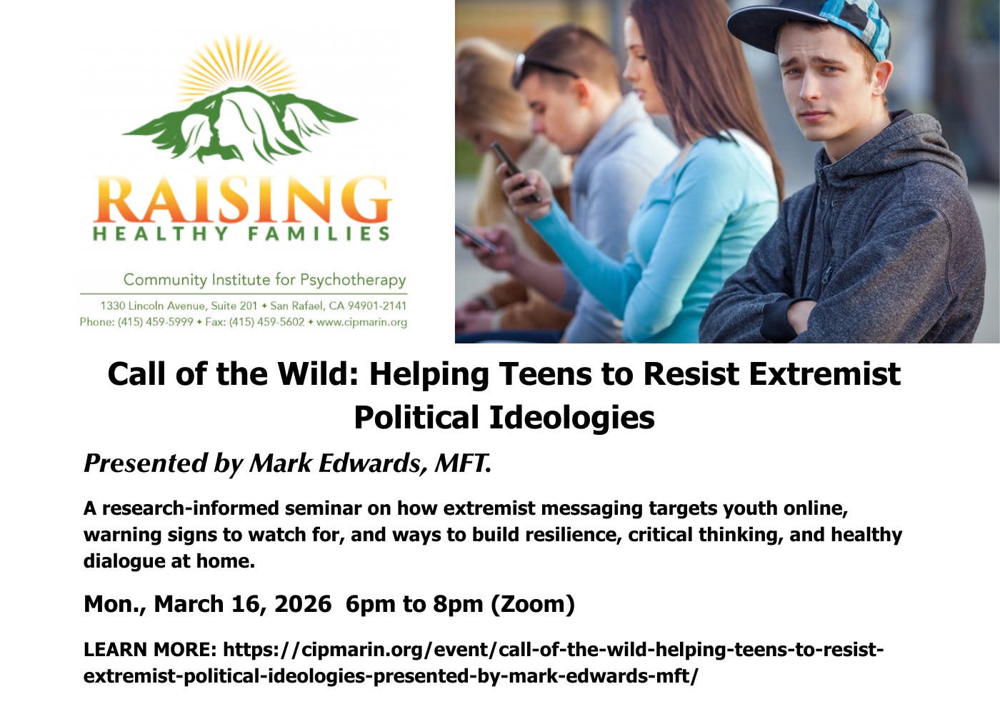 Call of the Wild: Helping Teens to Resist Extremist Political Ideologies